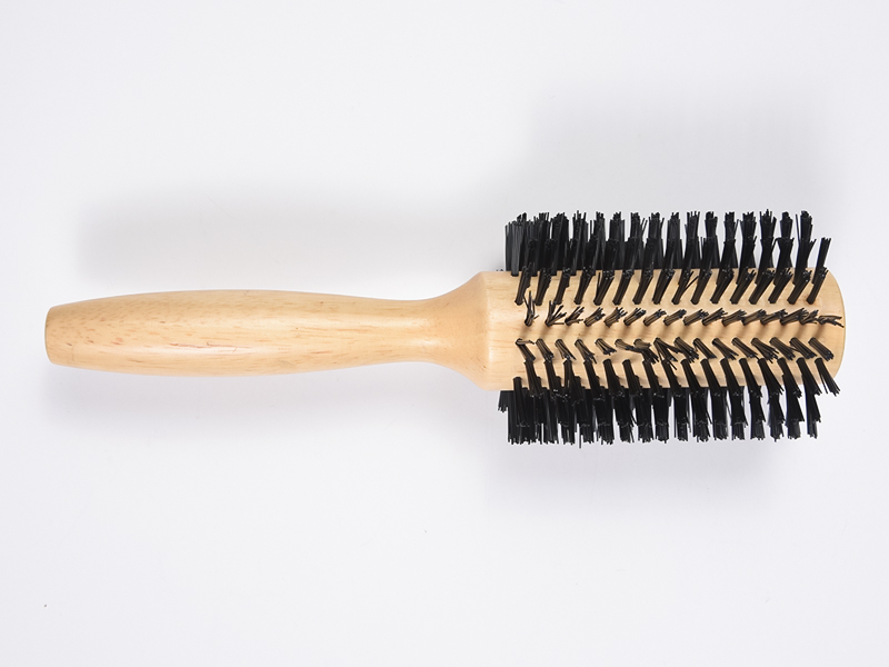 Sikat Rambut Penata Bambu Kayu Bulat