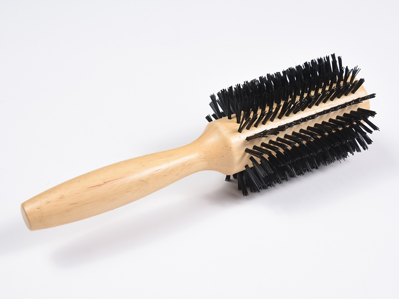 Sikat Rambut Penata Bambu Kayu Bulat