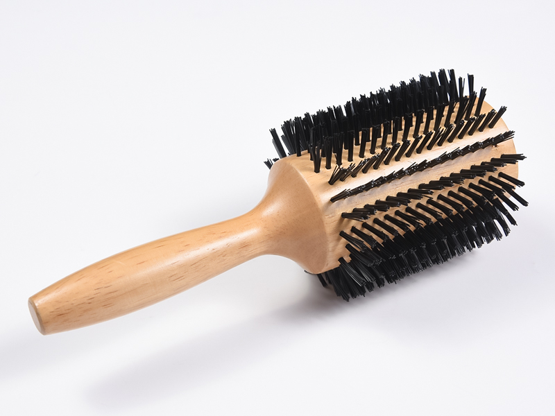 Sikat Rambut Penata Bambu Kayu Bulat