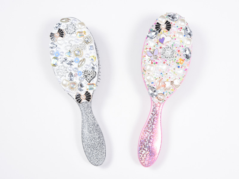 Sikat Rambut Detangling Oval Perhiasan Bling