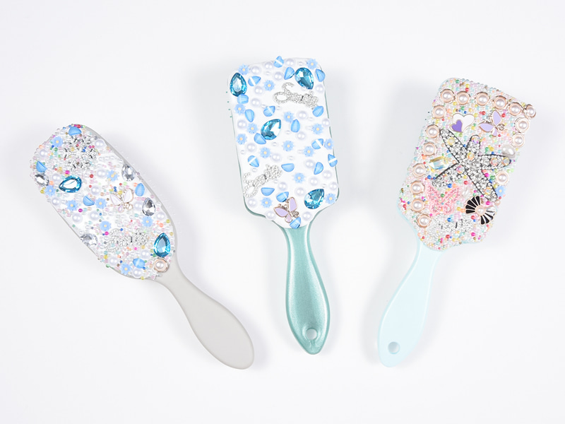 Sikat Rambut Detangling Oval Perhiasan Bling