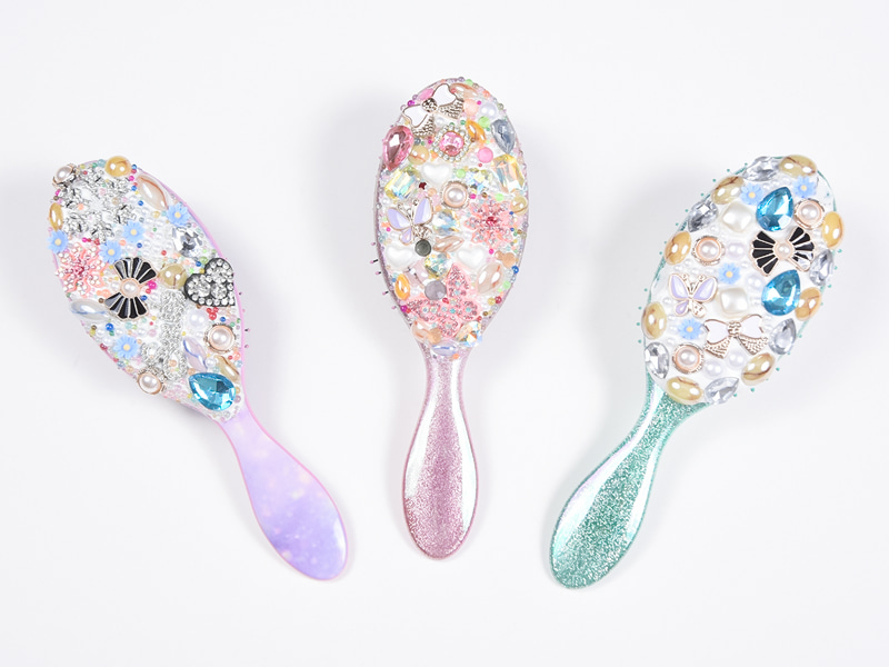 Sikat Rambut Detangling Oval Perhiasan Bling