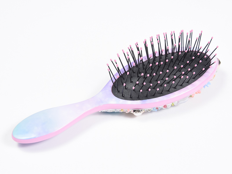 Sikat Rambut Detangling Oval Perhiasan Bling