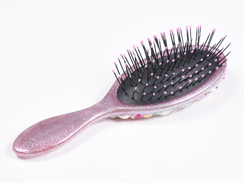 Sikat Rambut Detangling Oval Perhiasan Bling