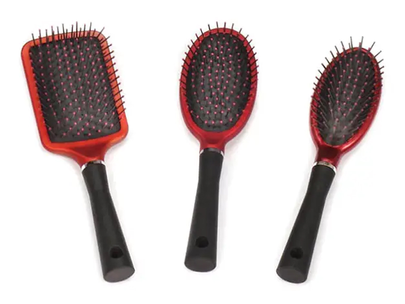 Sikat Rambut Plastik Lapisan Karet