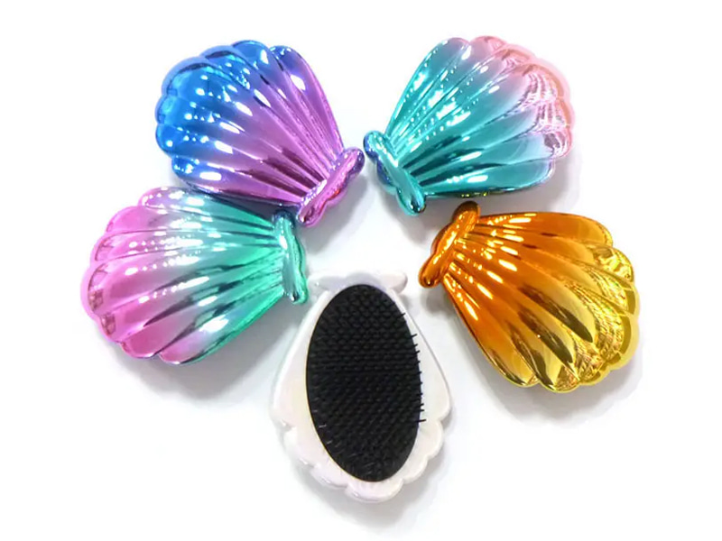 Sikat Rambut Anak Detangling Mini Dilapisi Berbentuk Kerang