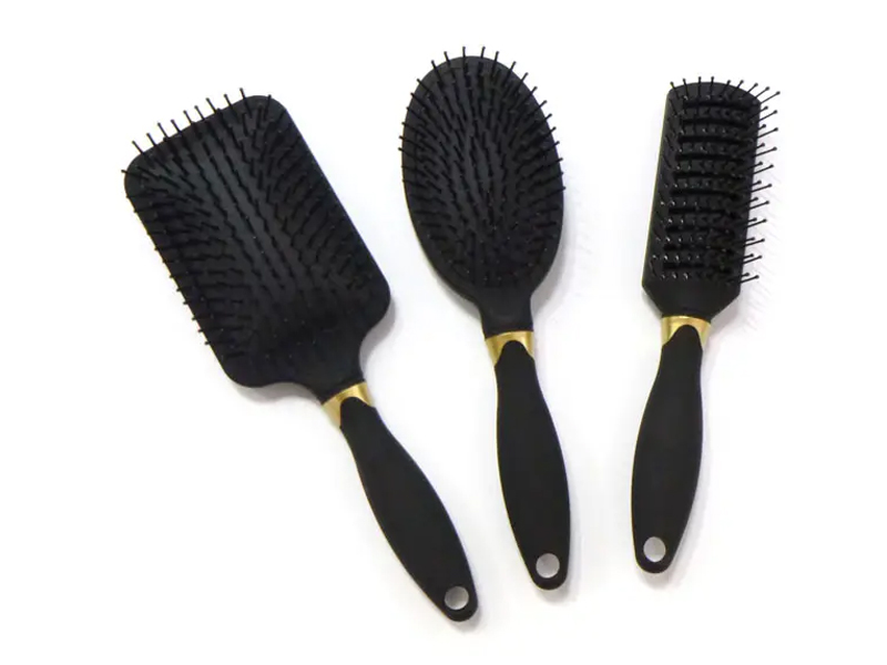 Set Sikat Rambut Detangling Lapisan Karet