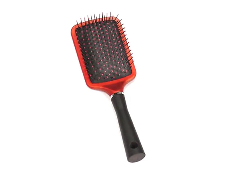 Set Sikat Rambut & Bantalan Plastik Lapisan Karet
