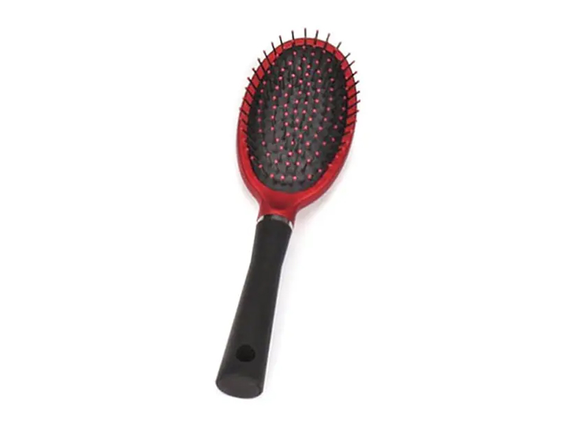 Set Sikat Rambut & Bantalan Plastik Lapisan Karet