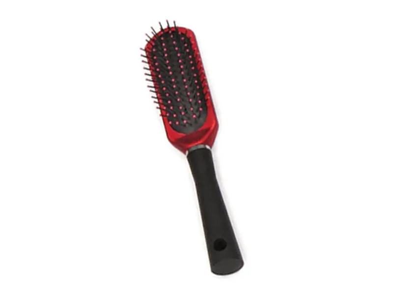 Set Sikat Rambut & Bantalan Plastik Lapisan Karet