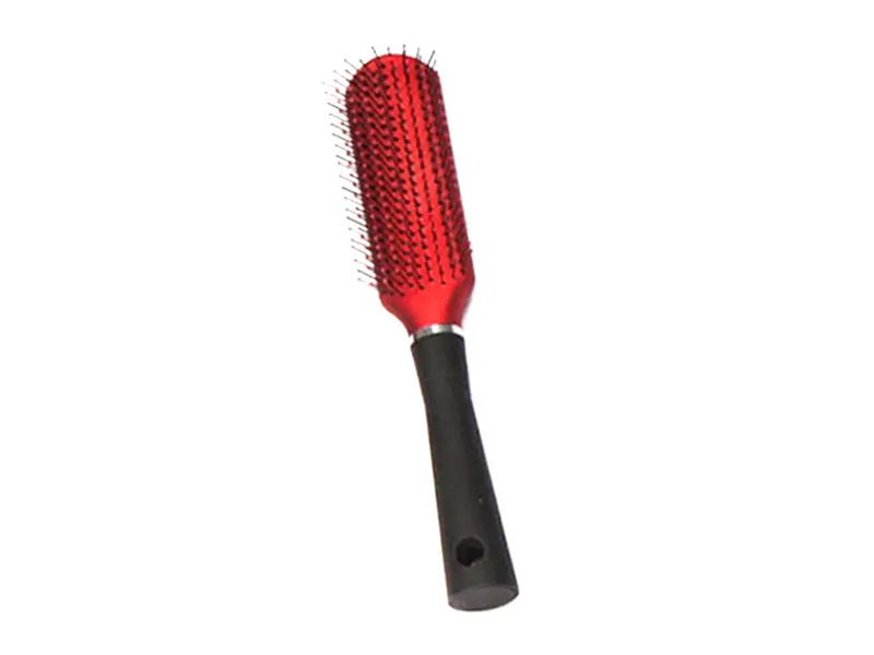 Set Sikat Rambut & Bantalan Plastik Lapisan Karet