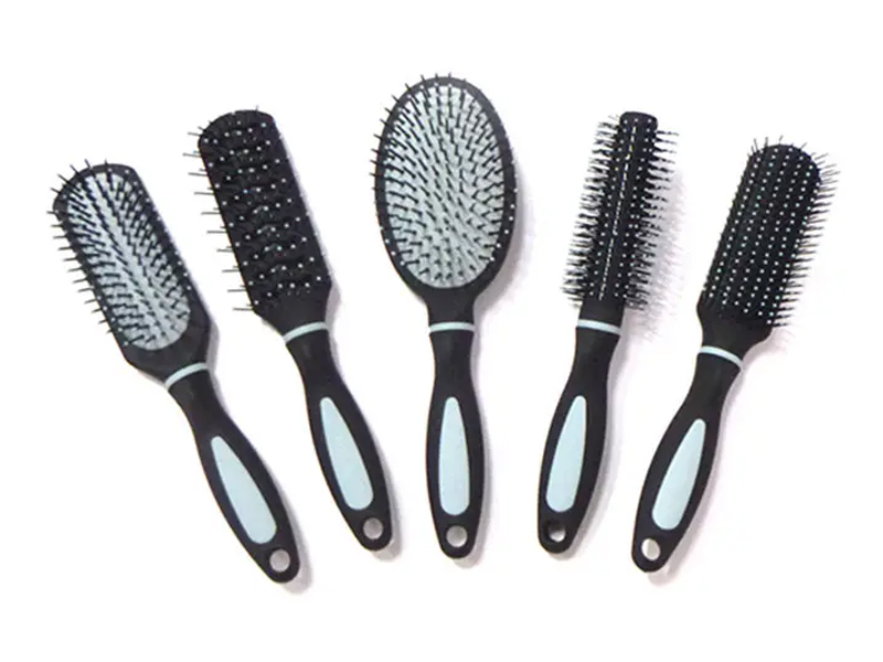 Set Sikat Rambut Plastik Lapisan Karet