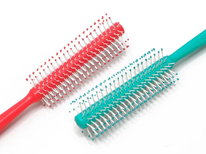 Kuas Gurita Bulat Wig Merah Muda Warna Detangling Anak