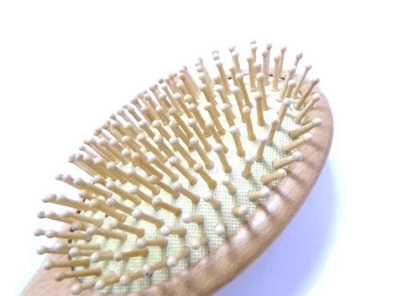 Sikat Rambut Bulu Babi Oval Penghilang Kusut dari Kayu