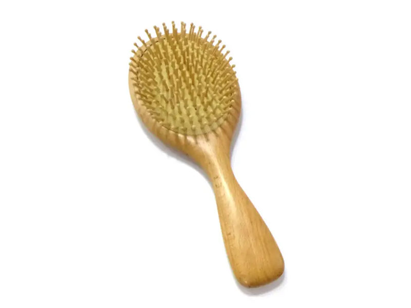 Sikat Rambut Bulu Babi Oval Penghilang Kusut dari Kayu