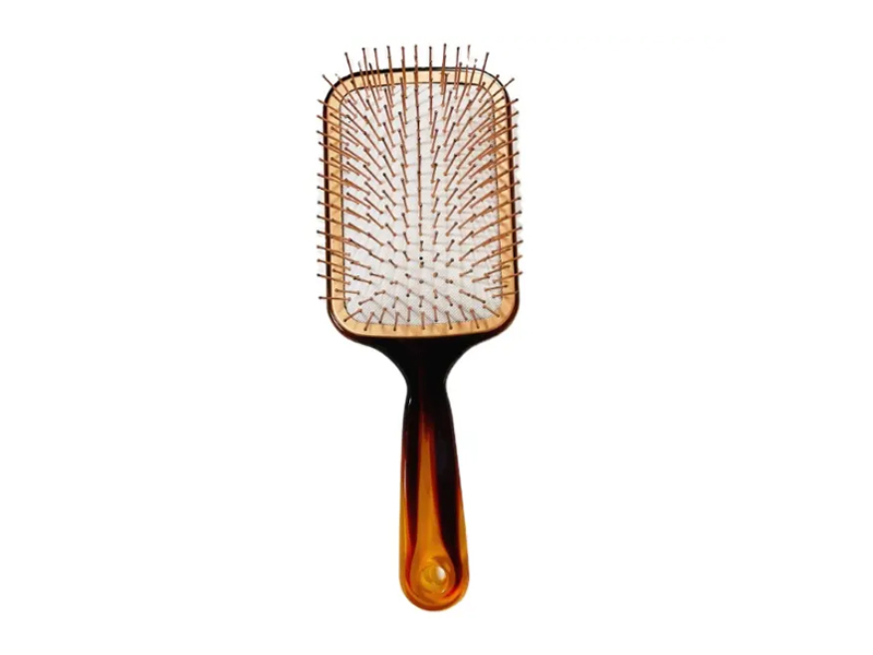 Sikat Rambut Dayung Warna Kuning dengan Pin Logam