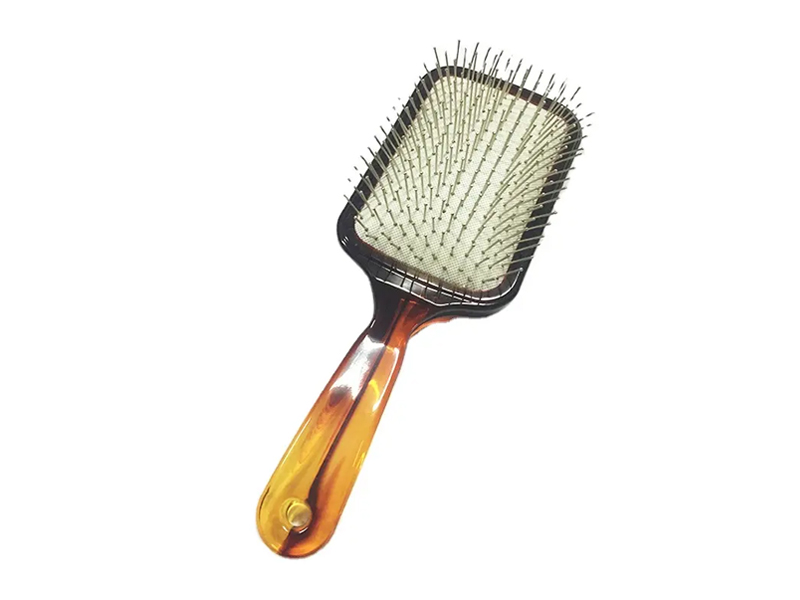 Sikat Rambut Dayung Warna Kuning dengan Pin Logam